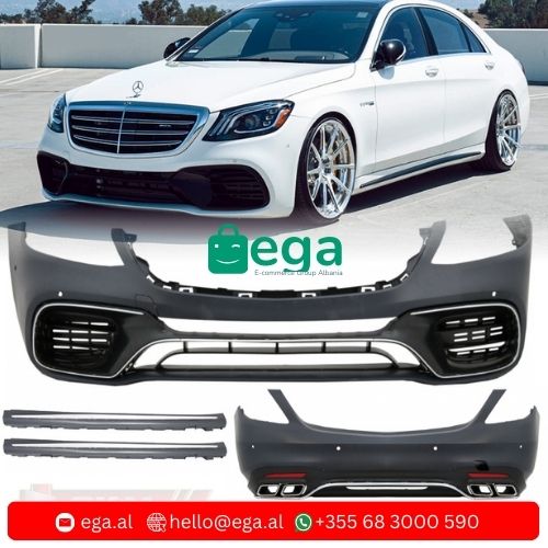 Body Kit për S Class W222 S63 AMG LOOK. Në Body kit përfshihe: Parakolpi, mbrapakolpi, difuzori dhe bordurat