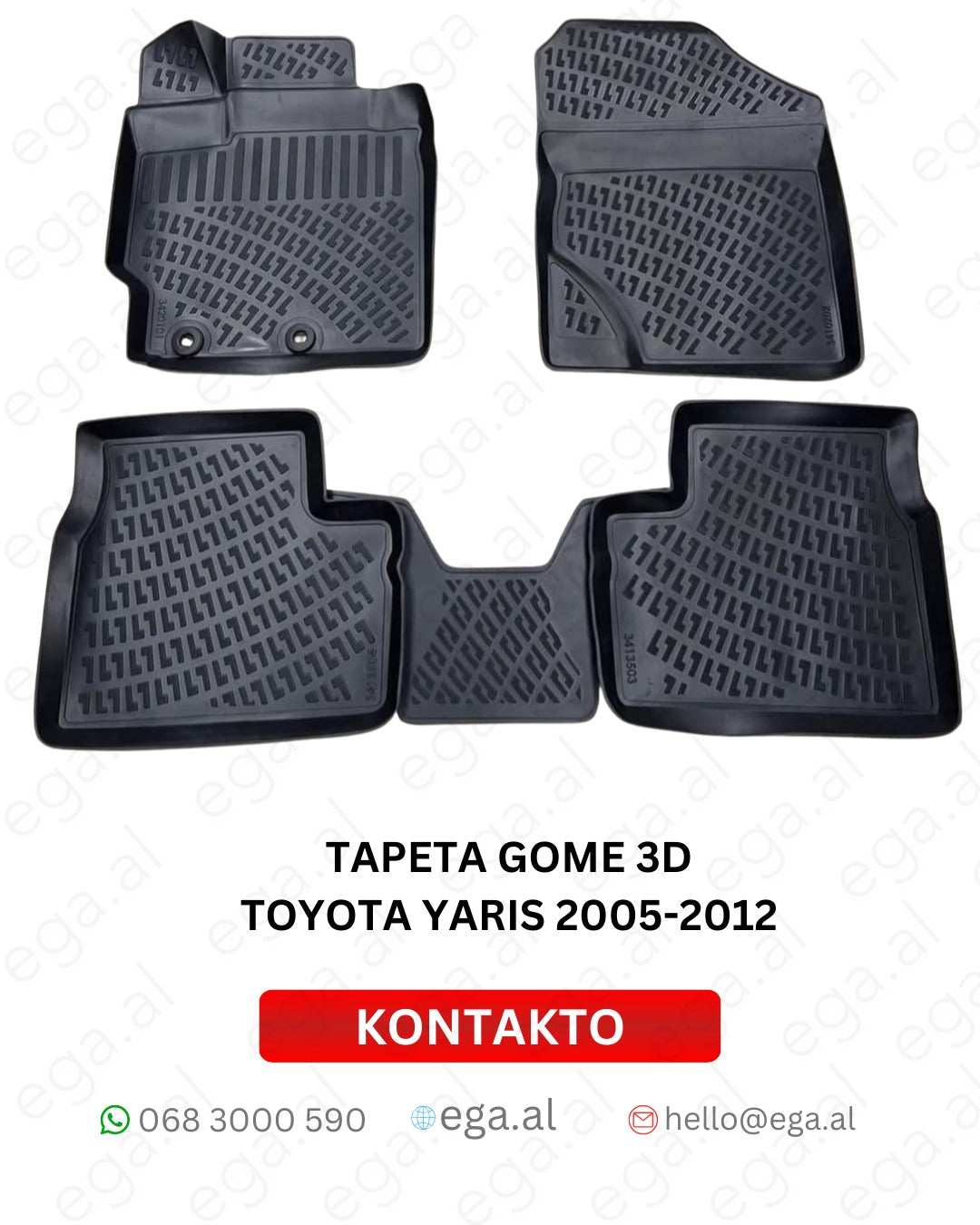 Tapeta Gome 3D për Toyota Yaris (2005-2012)