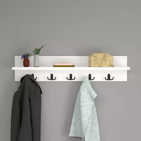 Varëse rrobash për mur 80 cm – E bardhë