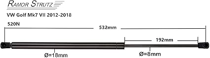 Amortizator bagazhi Golf 7