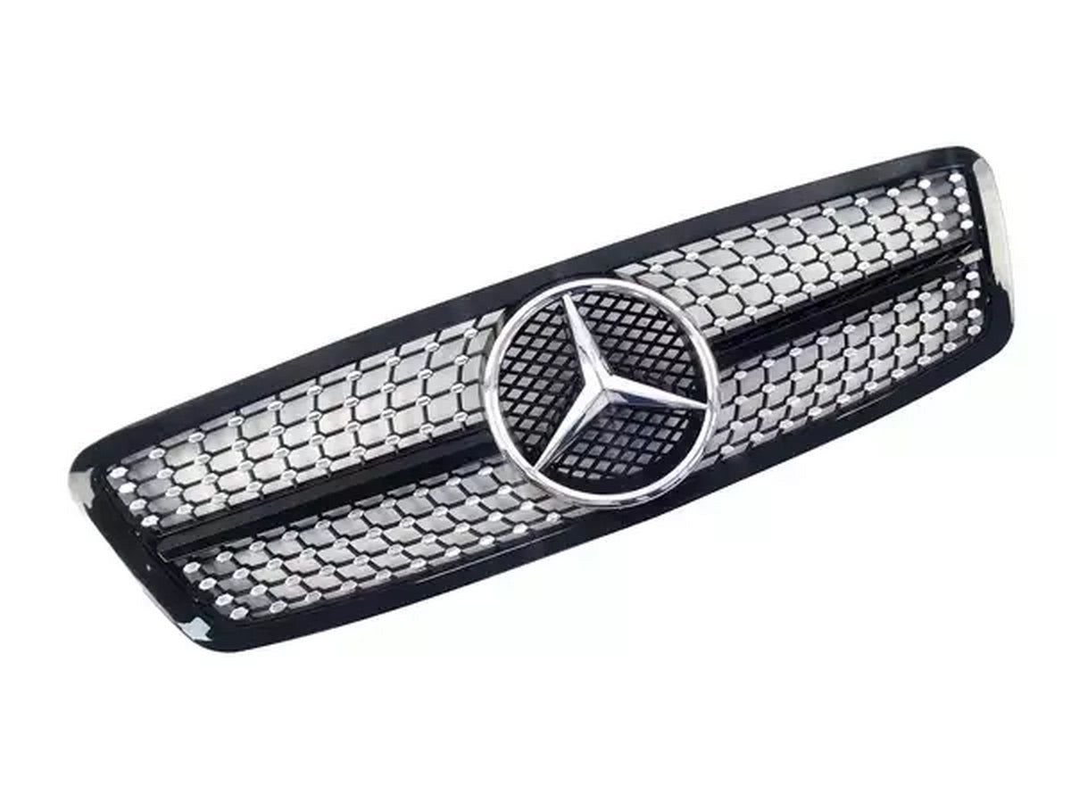MERCEDES-BENZ C-CLASS W203 (2000-2007) DIAMOND GRILLE – BLACK